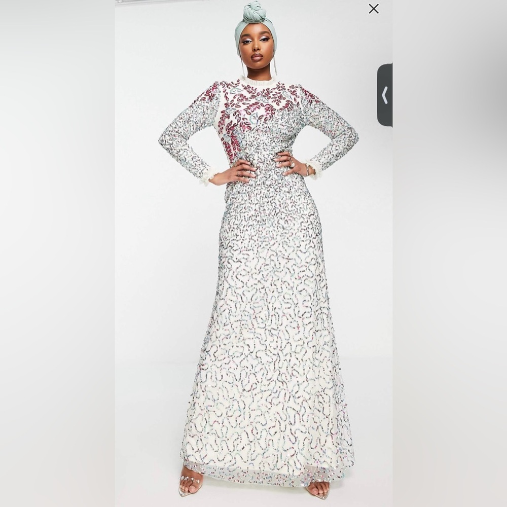 Maya Ruffle Maxi Dress - Size 8